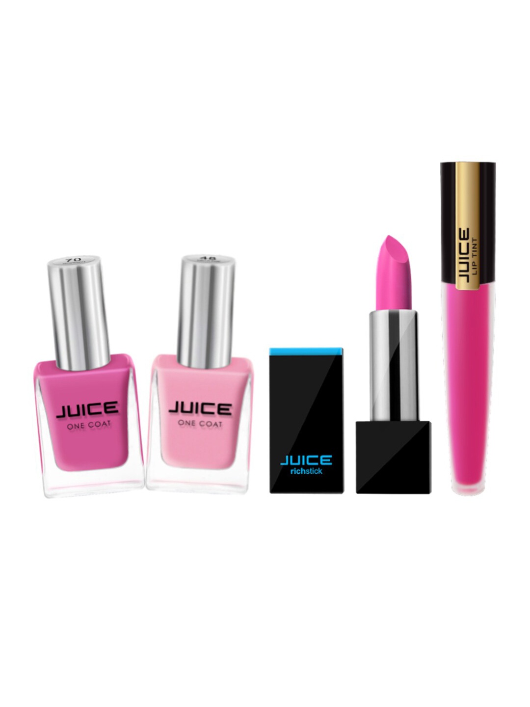 

JUICE Set of Lipstick - Liptint & 2 One Coat Nail Paint, Pink