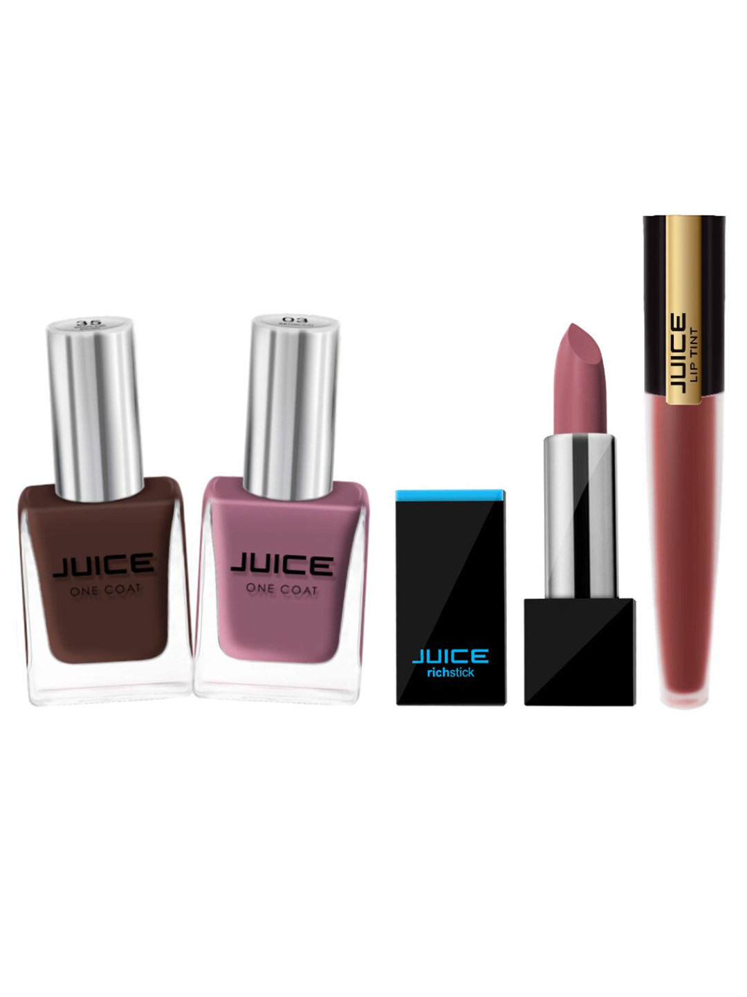 

JUICE Set of Lipstick - Liptint & 2 One Coat Nail Paint, Multi