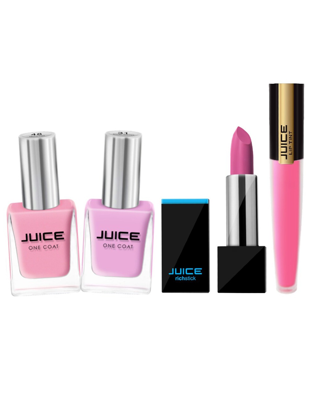 

JUICE Set of Lipstick - Liptint & 2 One Coat Nail Paint, Pink