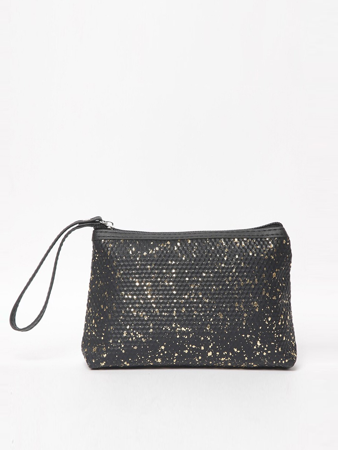 

Ginger by Lifestyle Black & Gold-Toned Printed Toiletry Kit