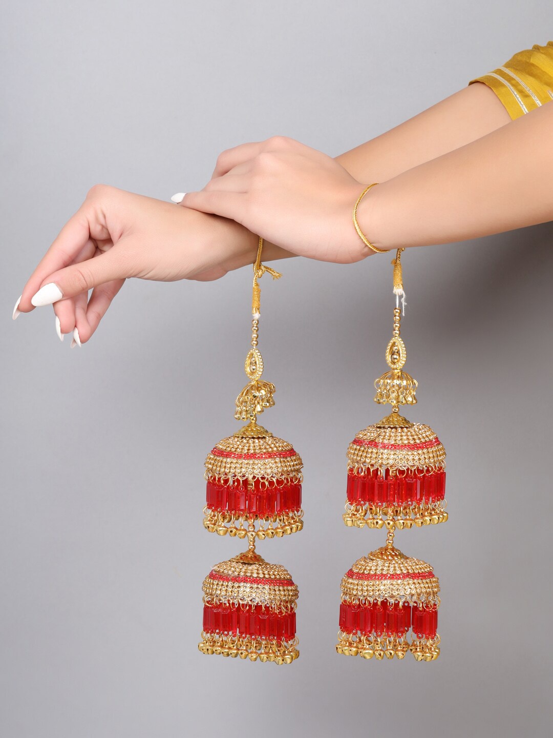 

VIRAASI Set Of 2 Gold-Plated Bridal Kaleeras