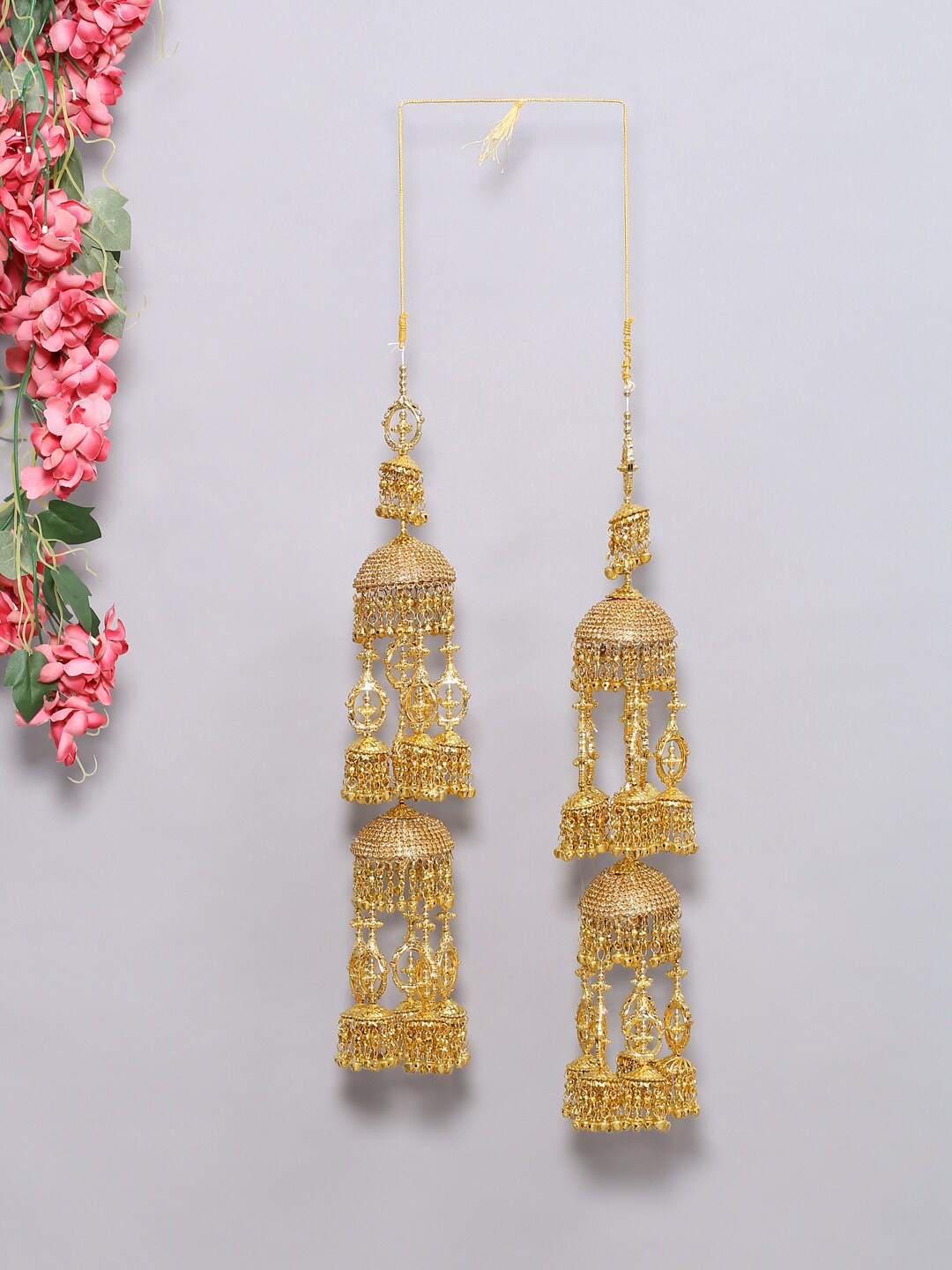 

VIRAASI Set Of 2 Gold-Plated Layered Bridal Kaleeras