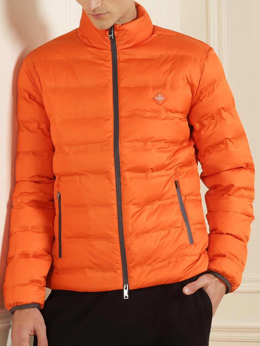 

HACKETT LONDON Men Orange Solid Puffer Jacket
