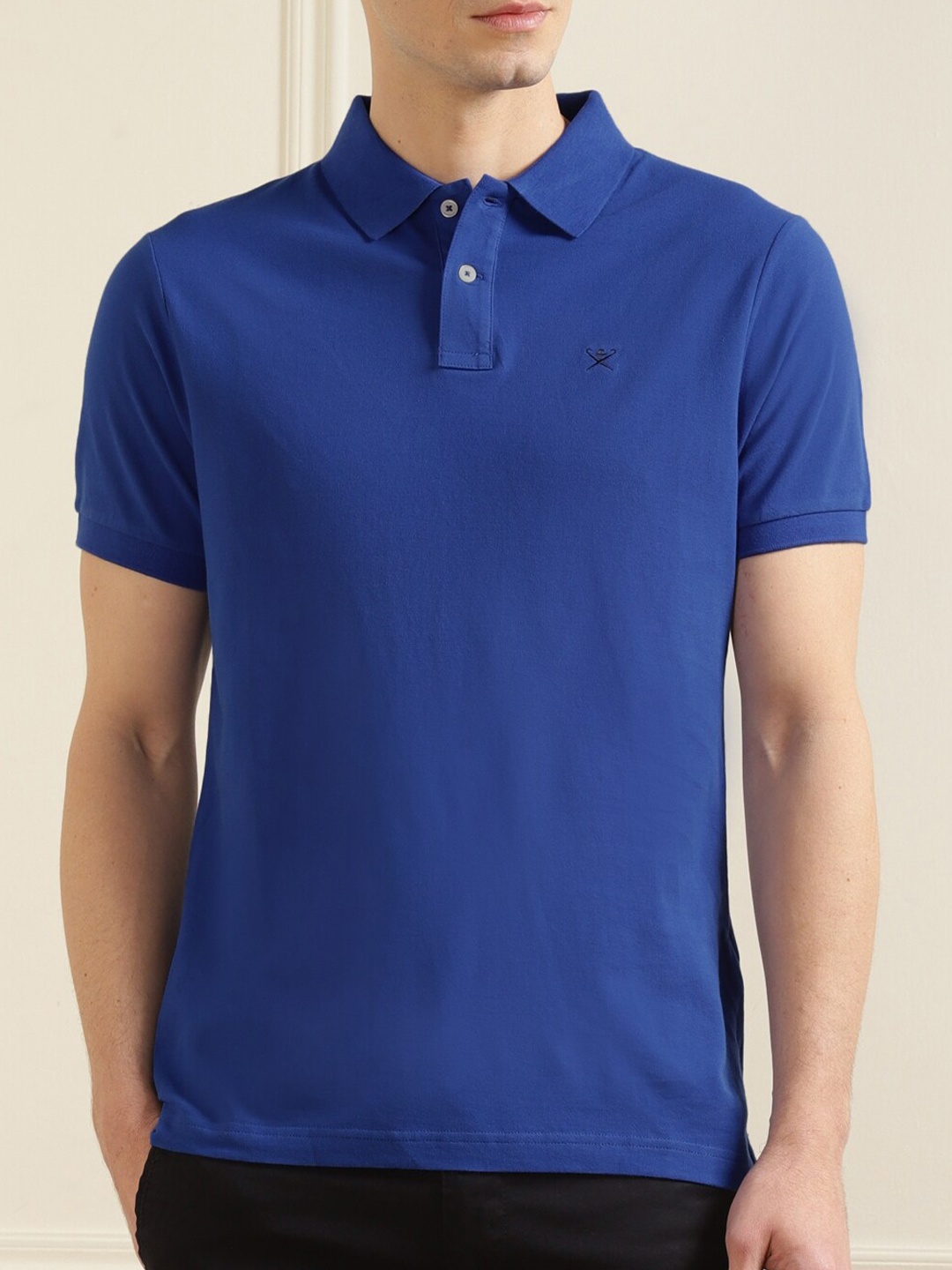 

HACKETT LONDON Men Navy Blue Polo Collar T-shirt