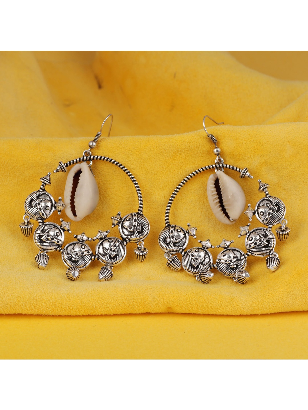

Silgo Silver-Plated Contemporary Drop Earrings