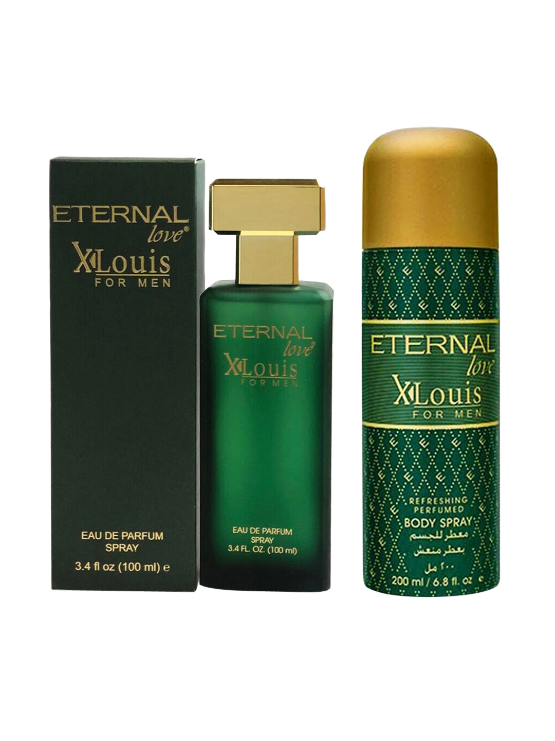 

ETERNAL Love Men Set of X-Louis Eau De Parfum & Body Spray, Green