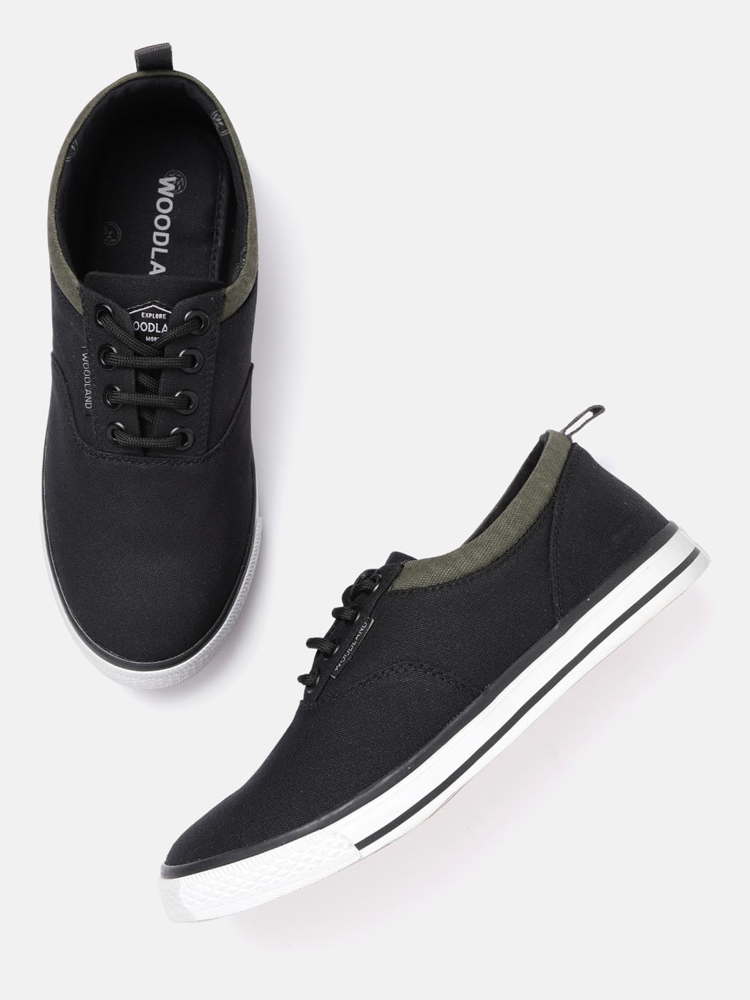 

Woodland Men Black Solid Sneakers