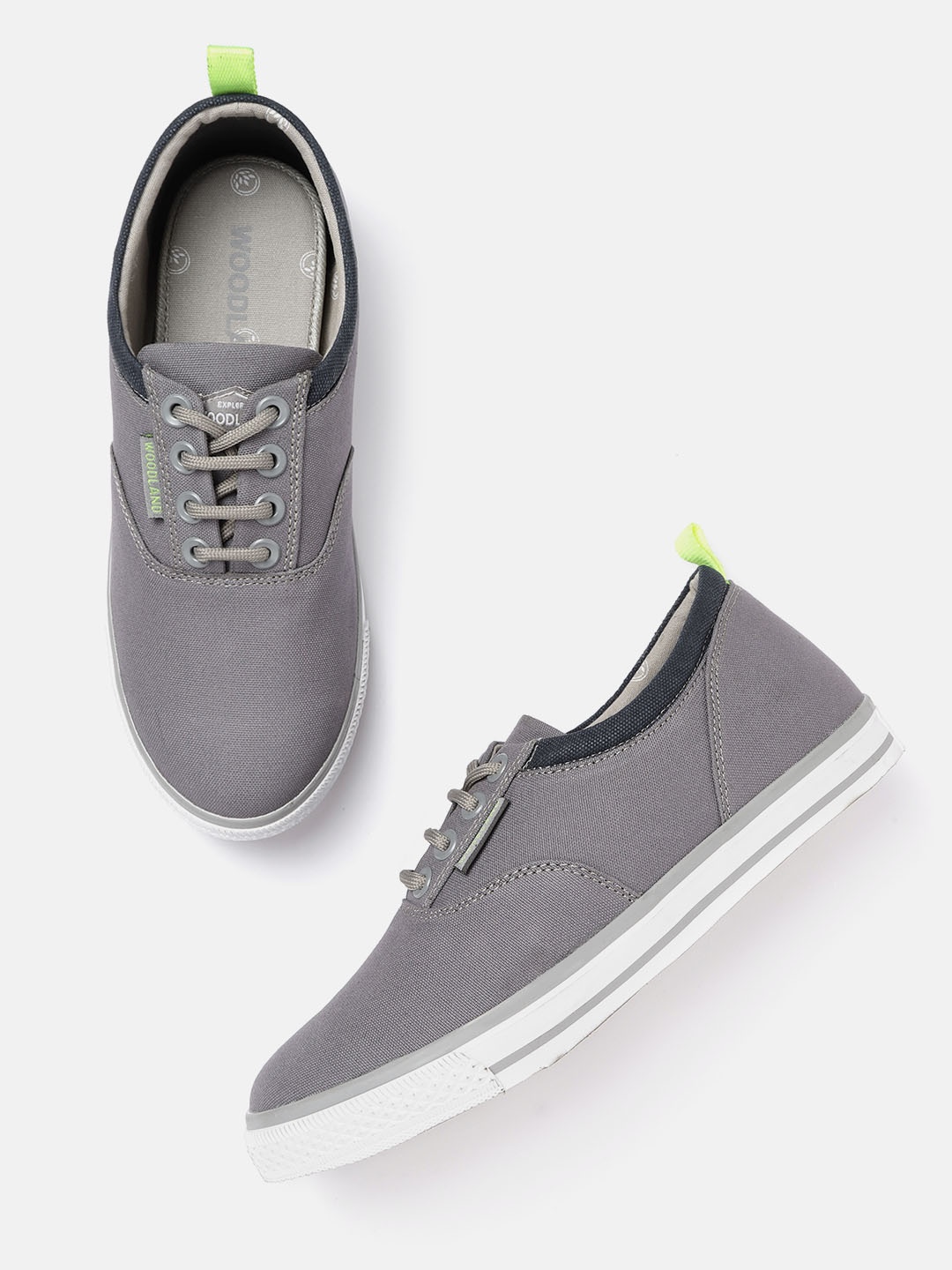 

Woodland Men Grey Solid Sneakers