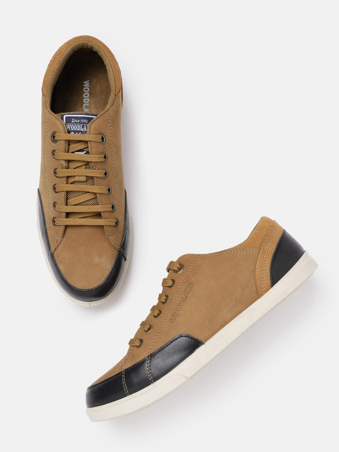 

Woodland Men Camel Brown Nubuck Sneakers