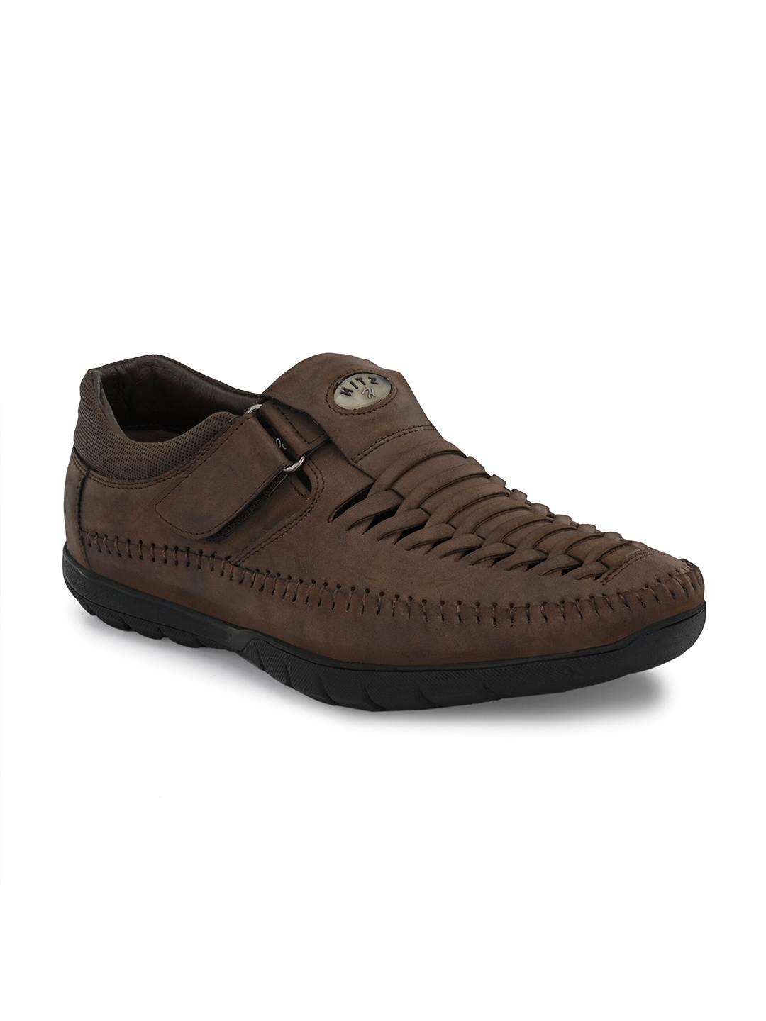 

Hitz Men Brown Solid Shoe Style Sandals