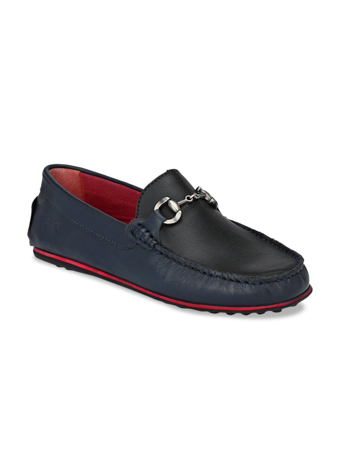 

Hitz Men Blue Leather Loafers