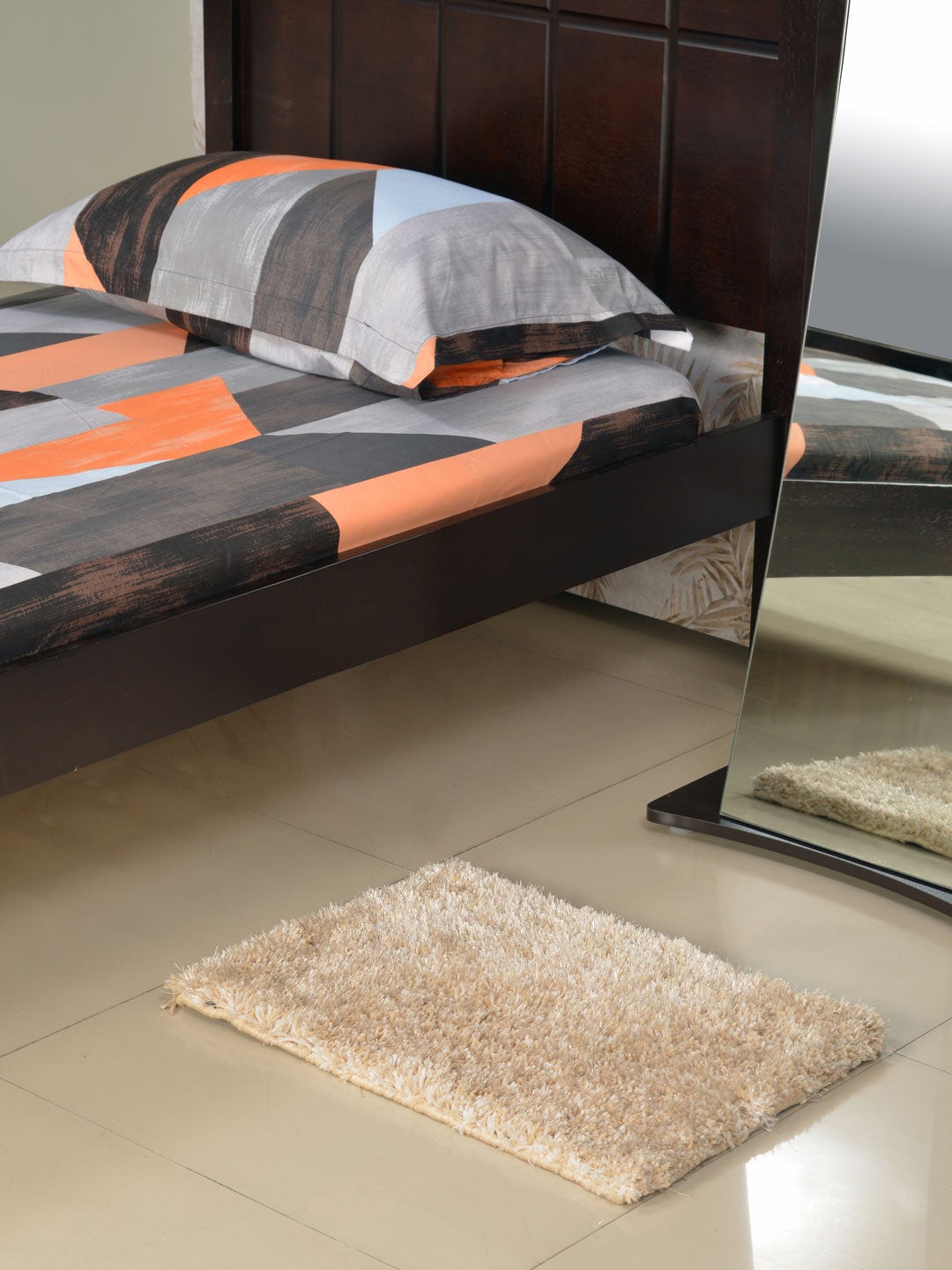 

Athome by Nilkamal Brown Lurex Rug