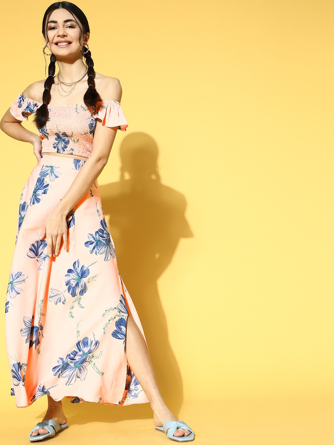 

Berrylush Women Pretty Pink Floral Co-Ords