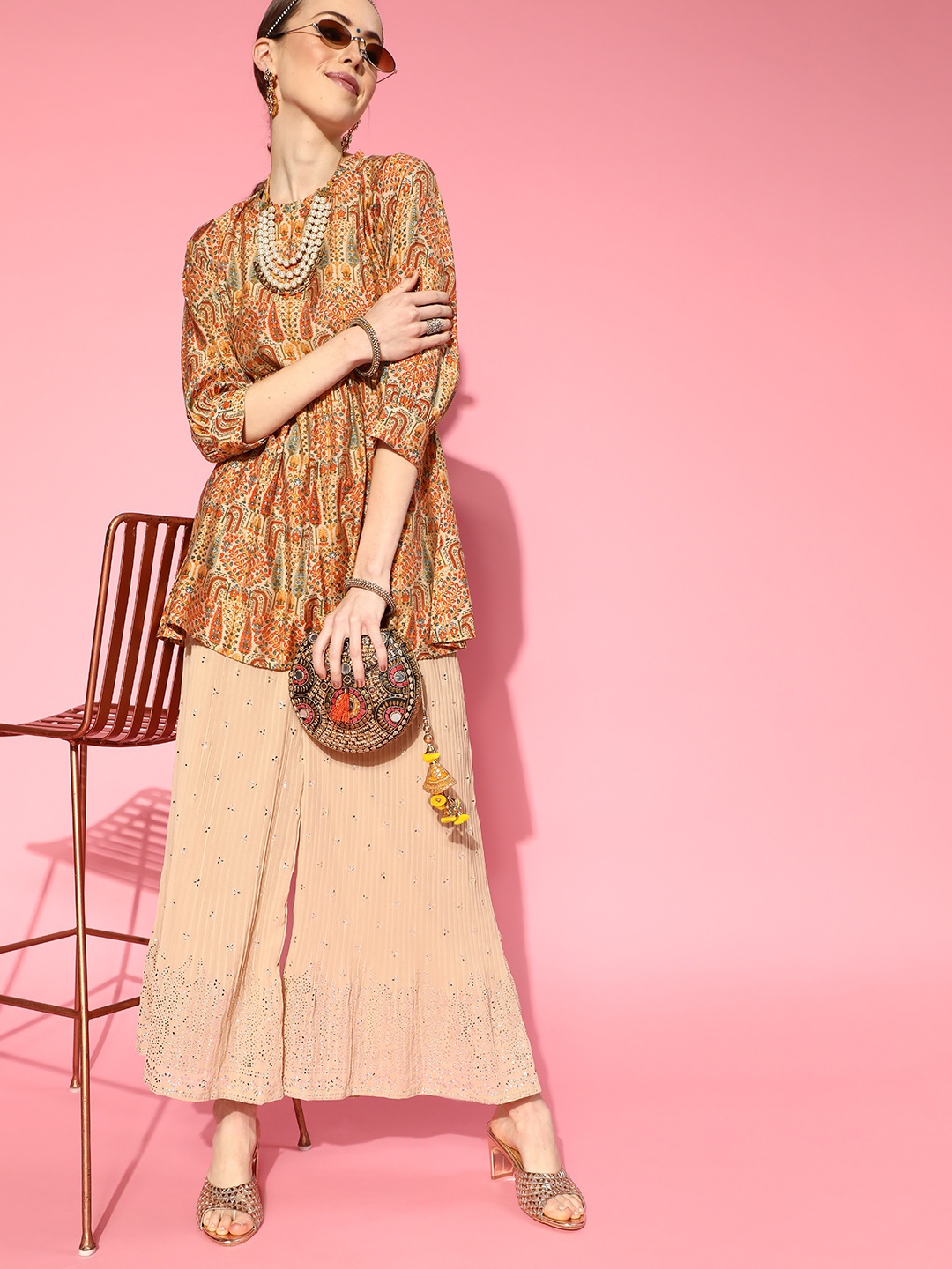 

Libas Multicoloured Ethnic Motifs Printed Kurti, Multi