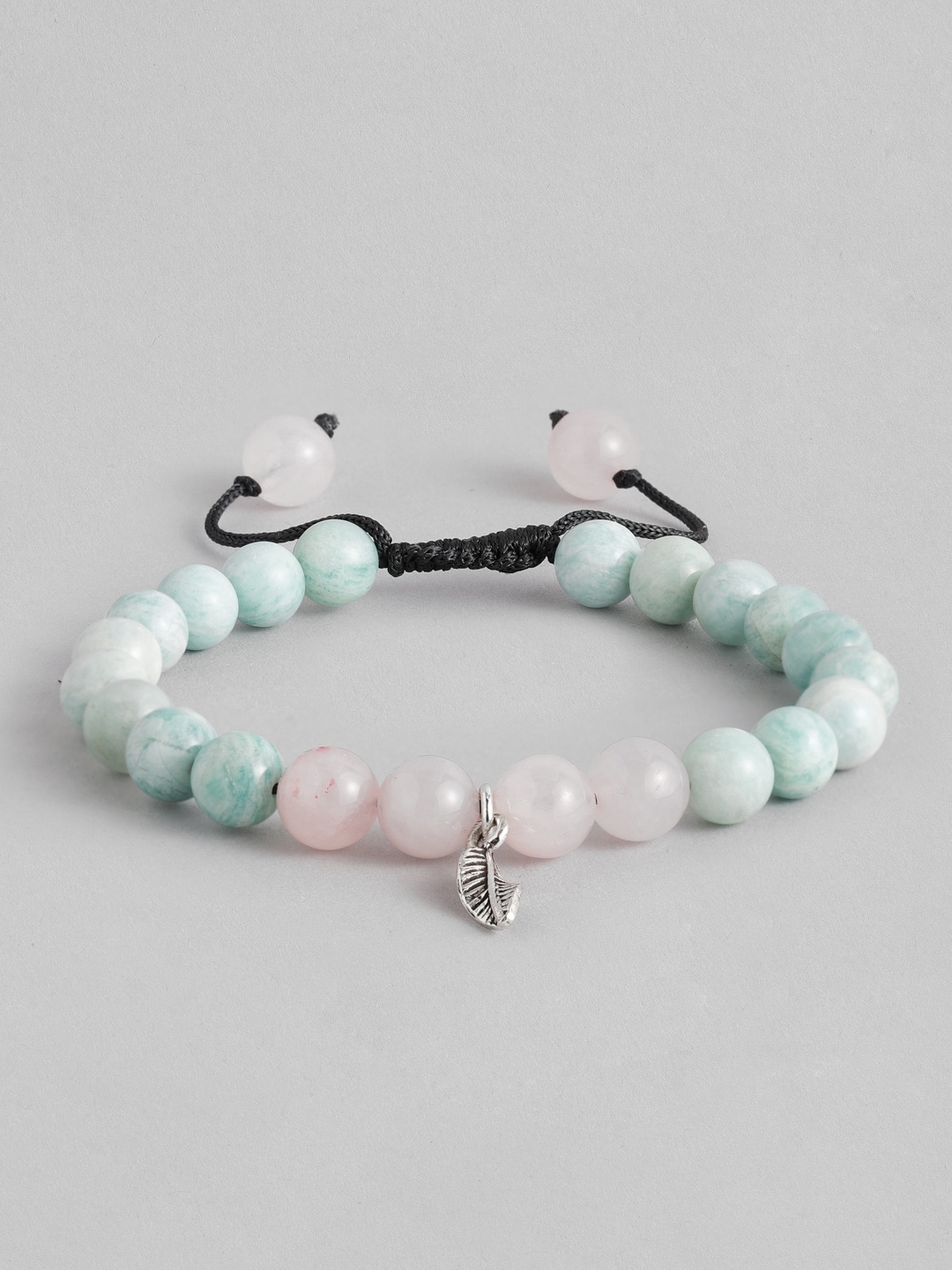 

TRISHONA Women Blue & Pink Sterling Silver Charm Bracelet