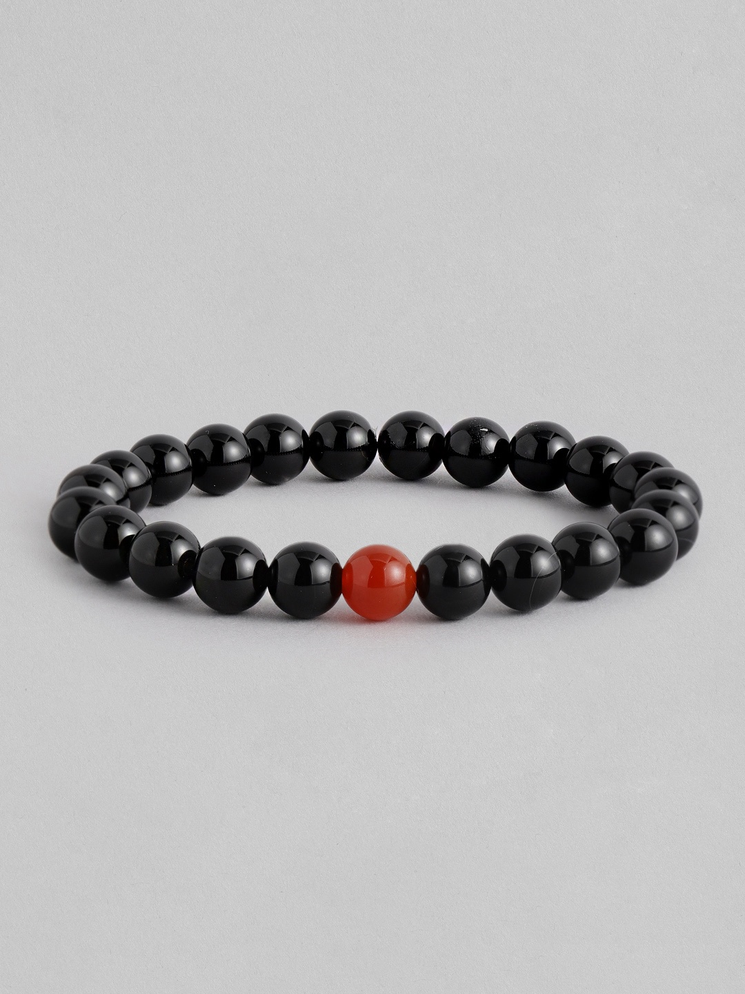 

TRISHONA Unisex Black & Red Onyx Bracelet