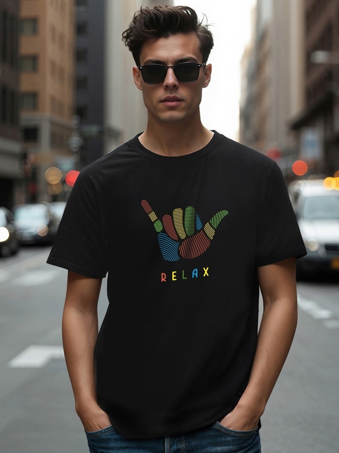 

Bewakoof Relax T-shirt, Black