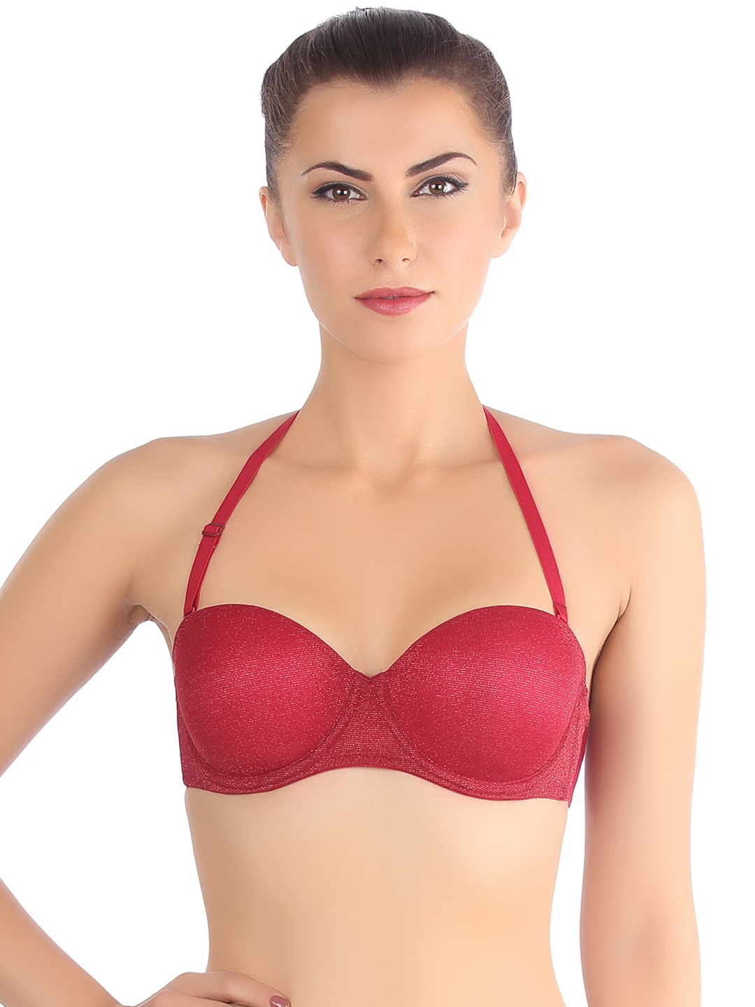 

Triumph Pink Fashion 107 Wired Half Cup Detachable Padded Bra 122I489