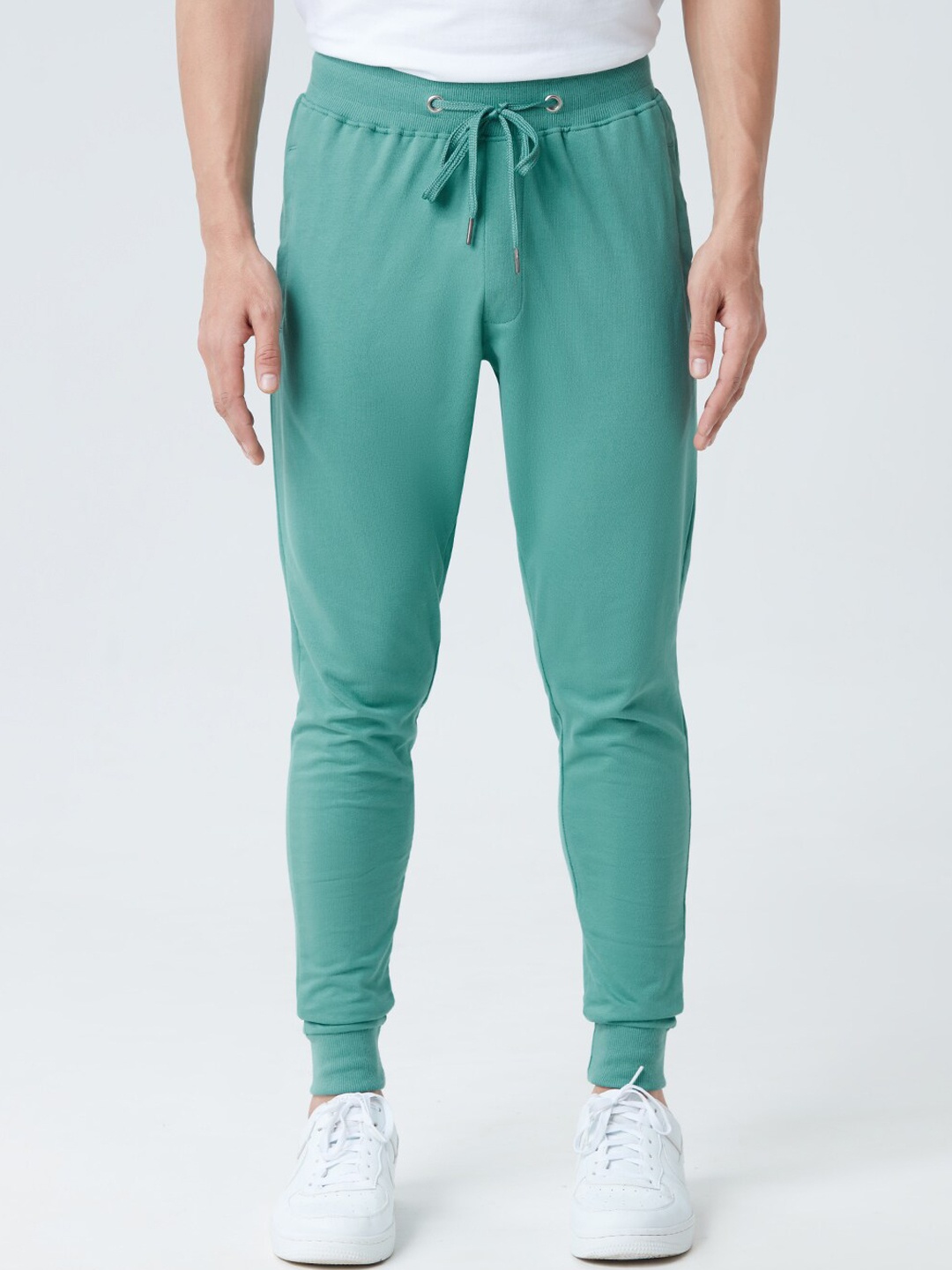 

The Souled Store Men Sea Green Cotton Joggers