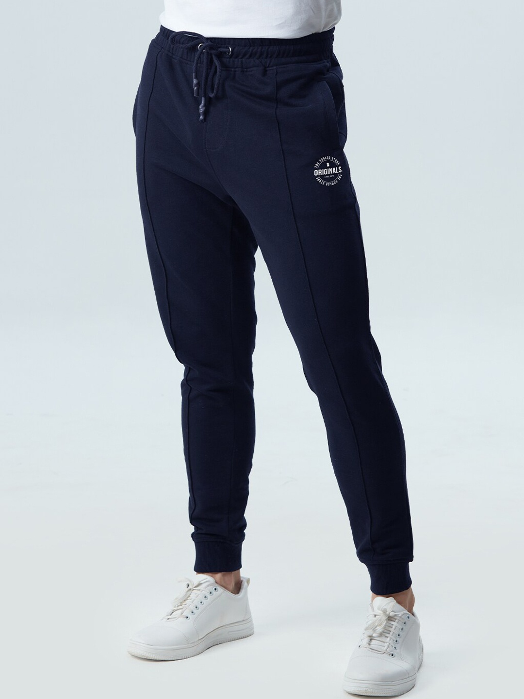 

The Souled Store Men Navy Blue TSS Originals Cotton Joggers