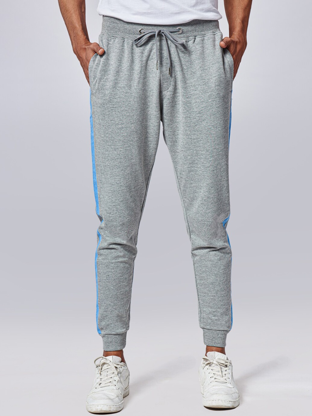 

The Souled Store Men Grey Melange Solid Slim-Fit Joggers