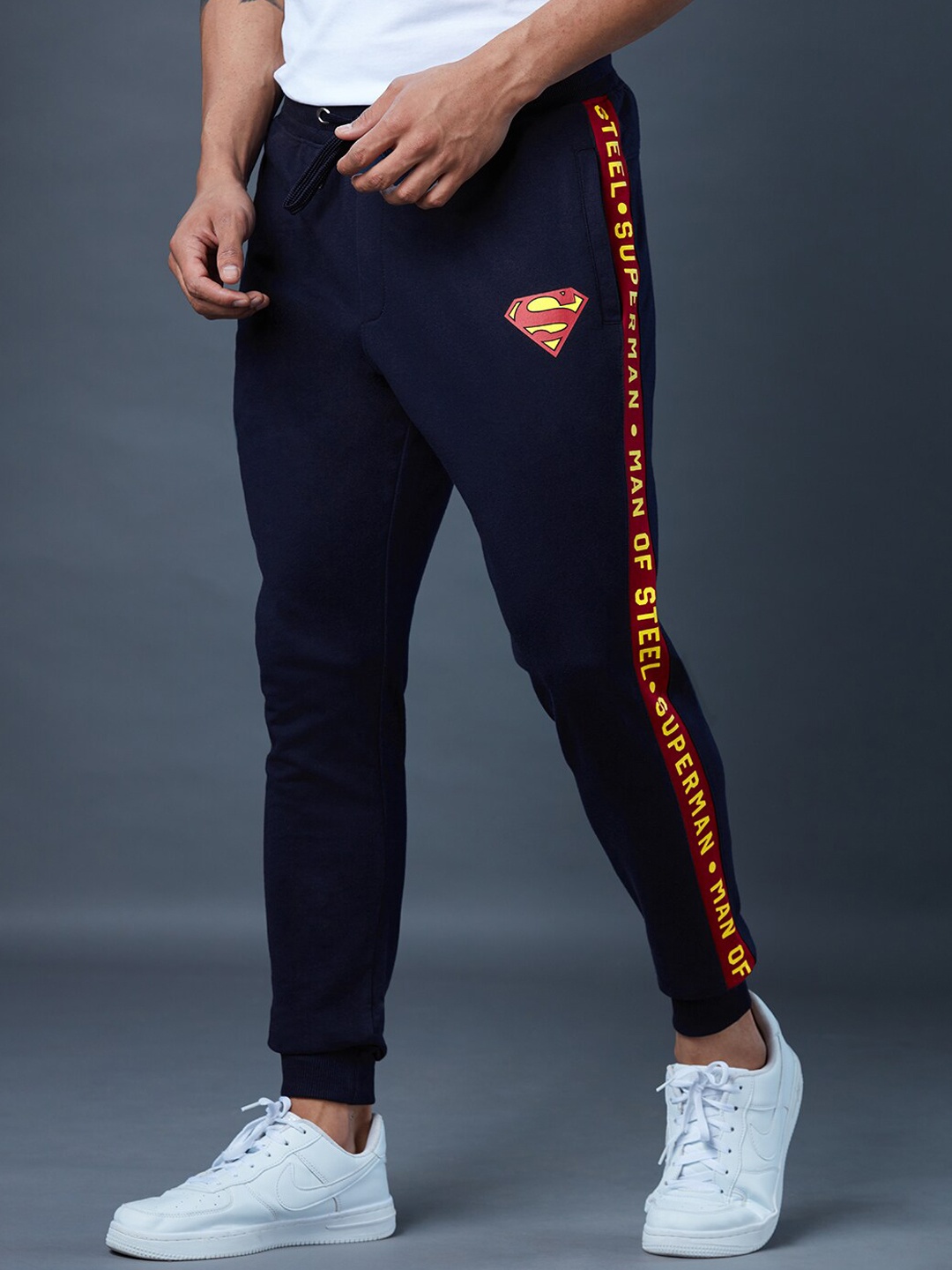 

The Souled Store Men Blue Superman: Man Of Steel Cotton Lounge Pant