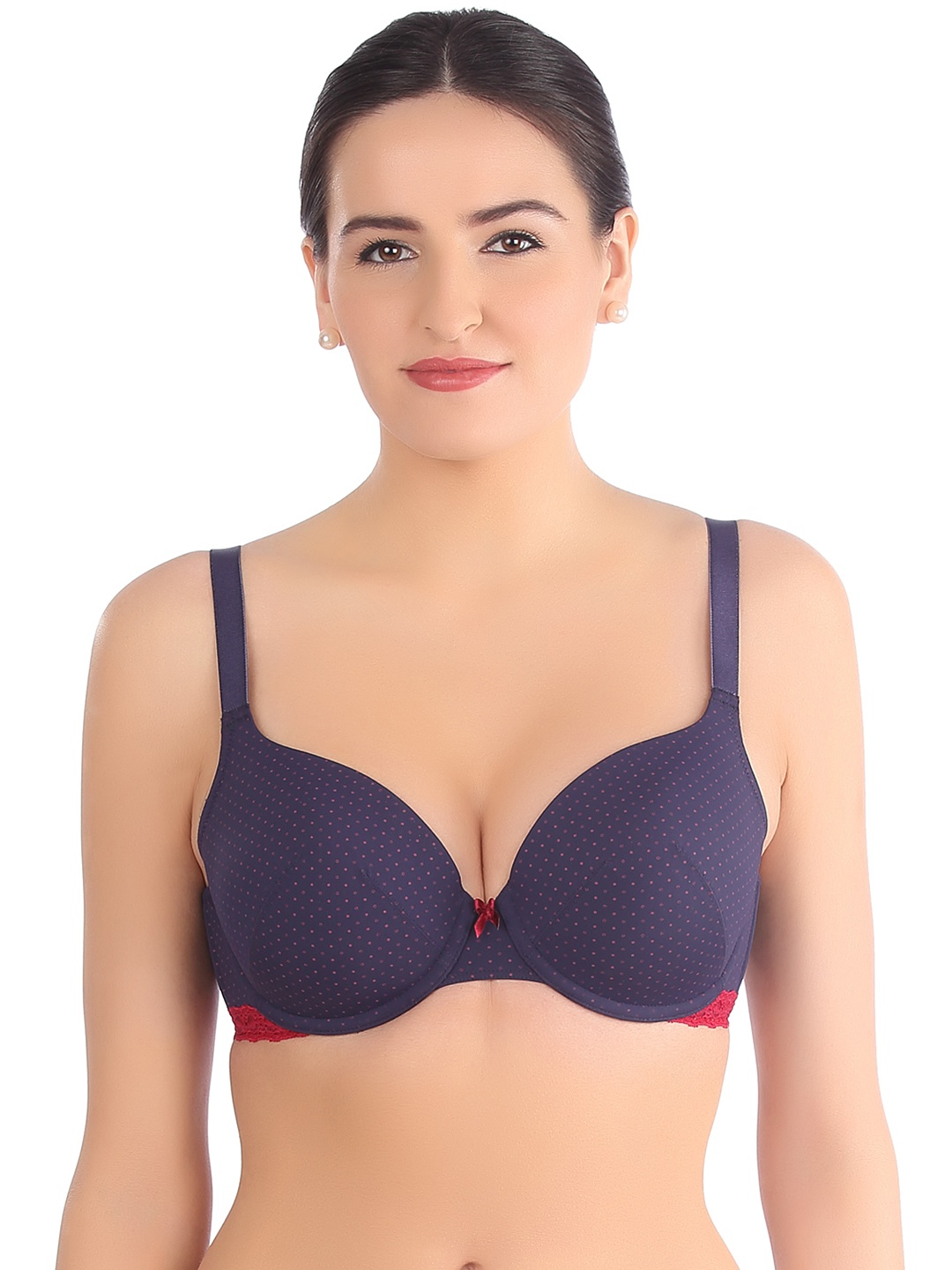 

Triumph Beauty-Full 111 Style Wireless Padded Polka Dots Full Coverage Support Big-Cup Bra, Blue