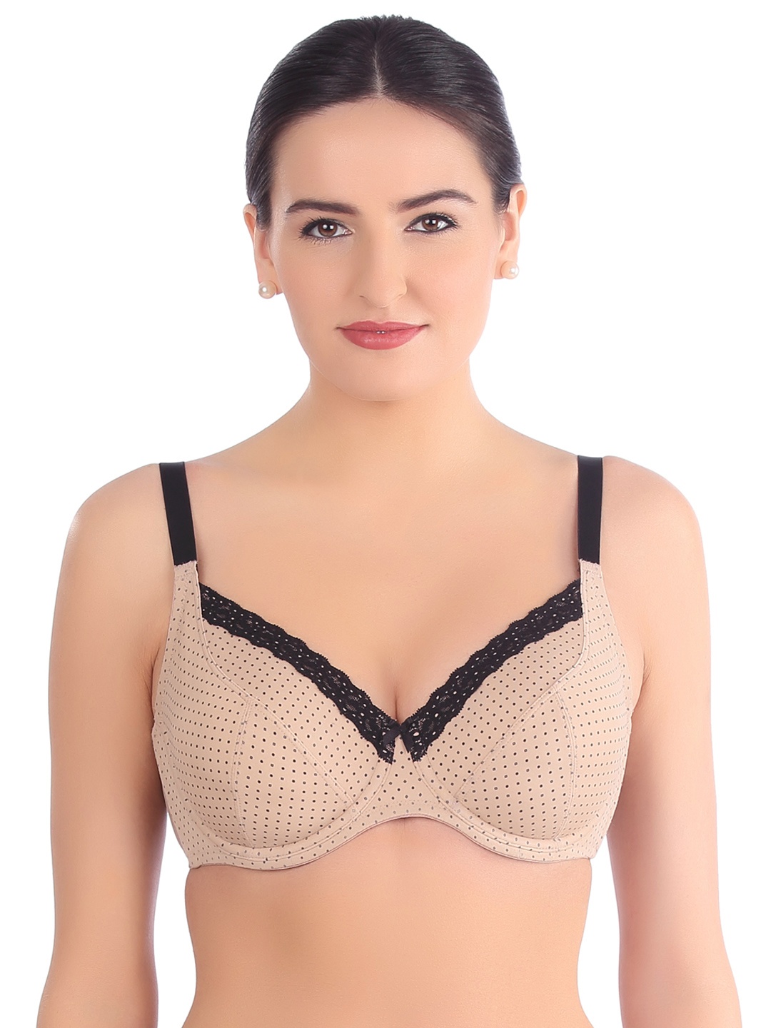 

Triumph Beauty-Full Non Padded Wired Full Cup Polka Dot Bra, Beige