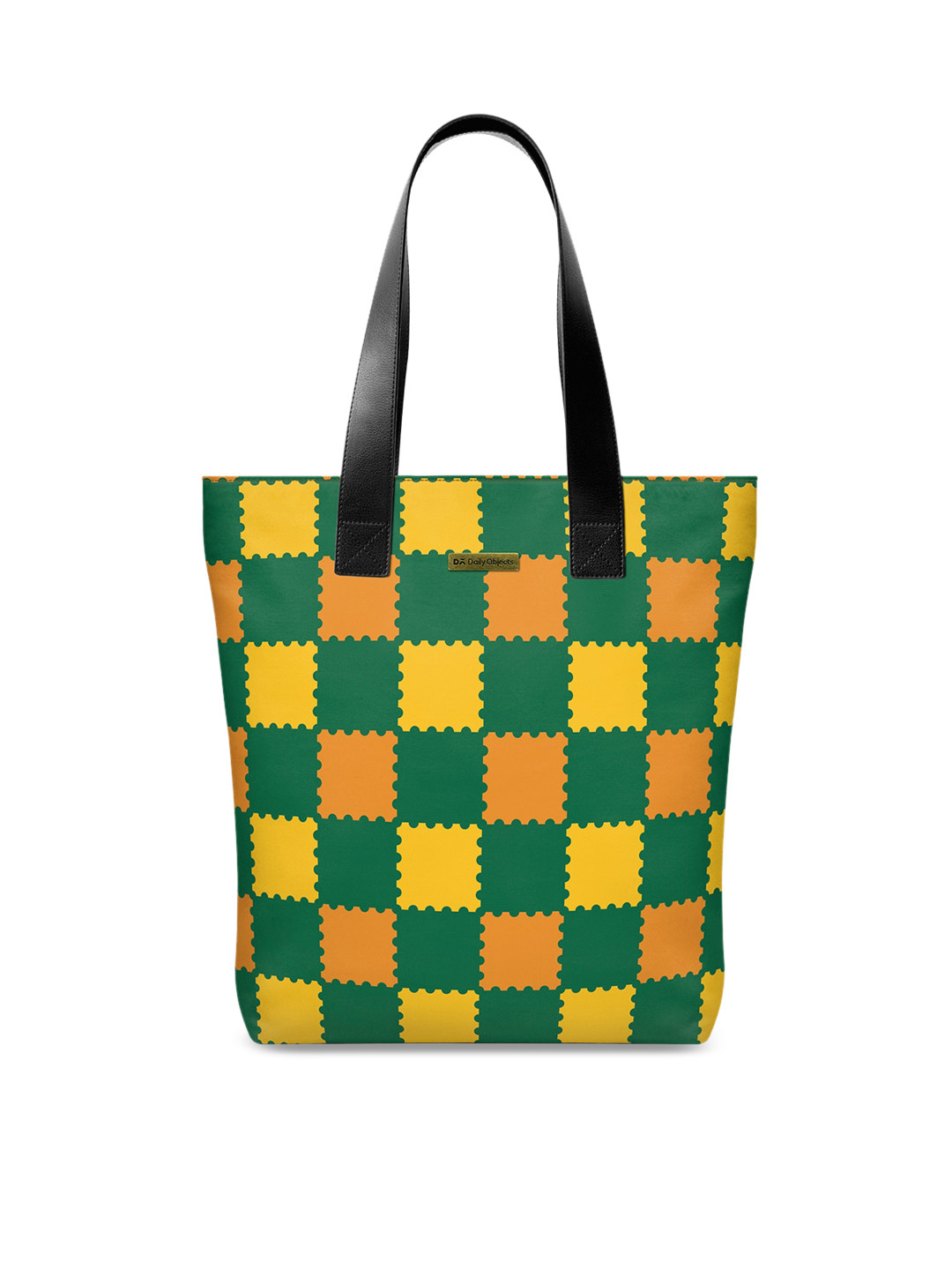 

DailyObjects Multicoloured Checked Shopper Tote Bag, Multi