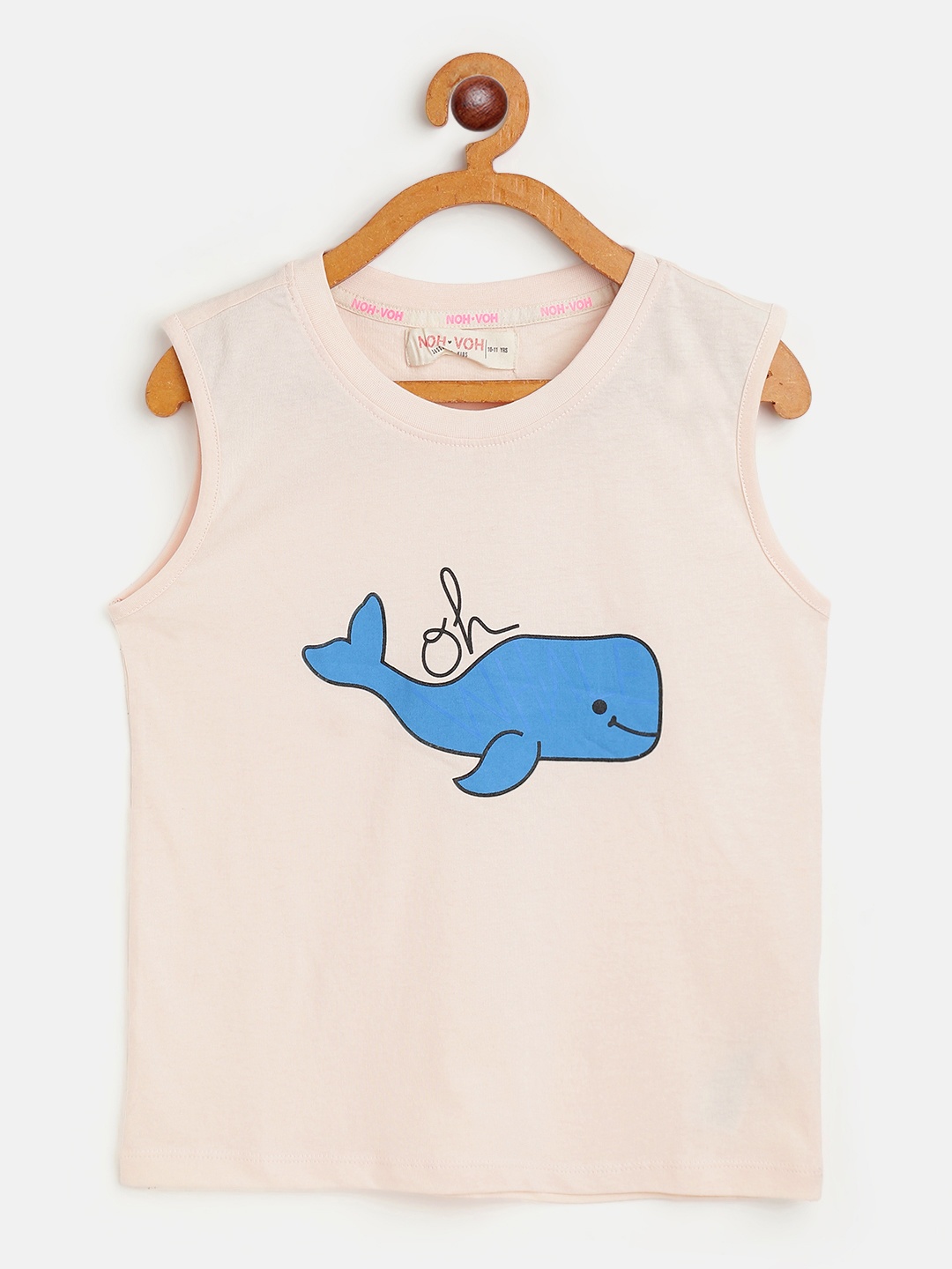

Noh Voh - SASSAFRAS Kids Girls Cream-Coloured Printed T-shirt