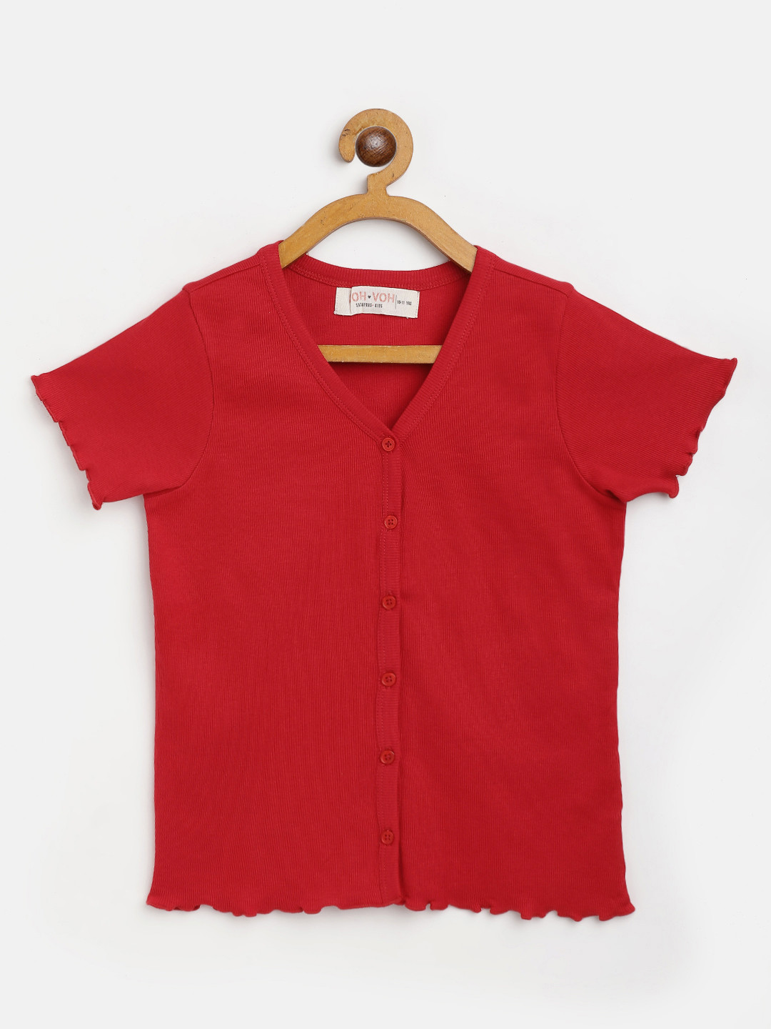 

Noh Voh - SASSAFRAS Kids Red Shirt Style Top