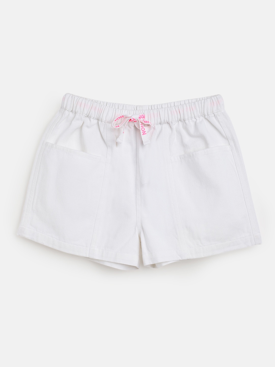 

Noh Voh - SASSAFRAS Kids Girls White Cotton Shorts