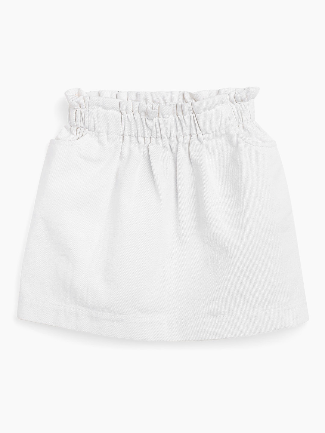 

Noh.Voh - SASSAFRAS Kids White Solid Cotton Mini Skirt