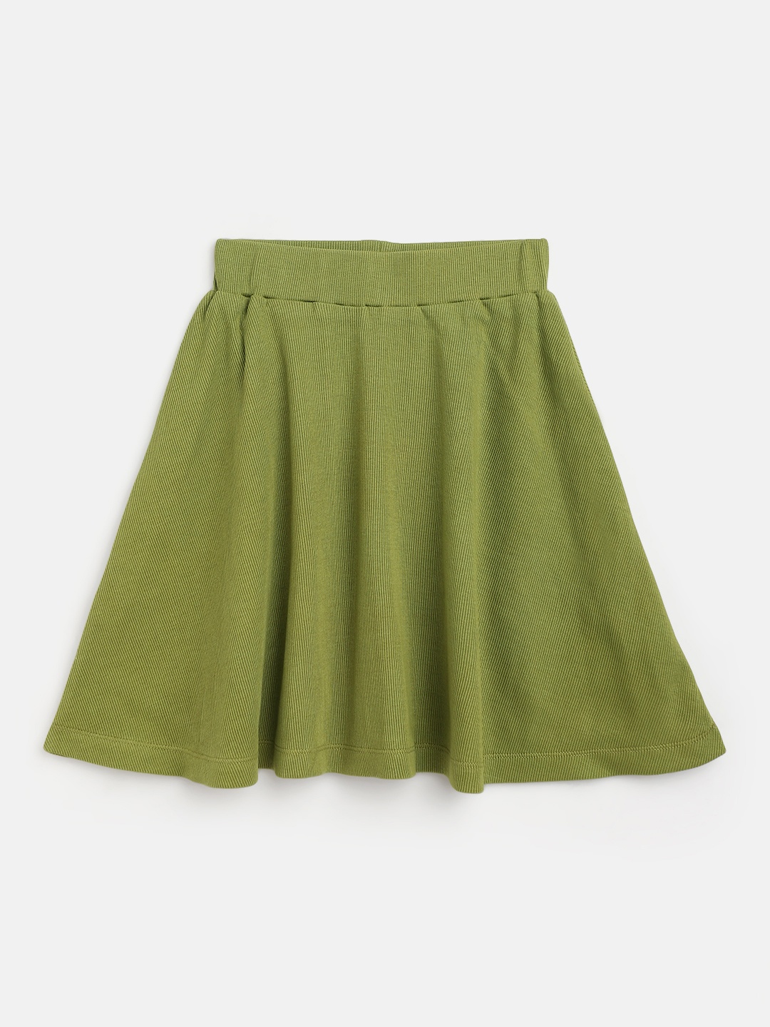 

Noh.Voh - SASSAFRAS Kids Olive Green Solid Skirts