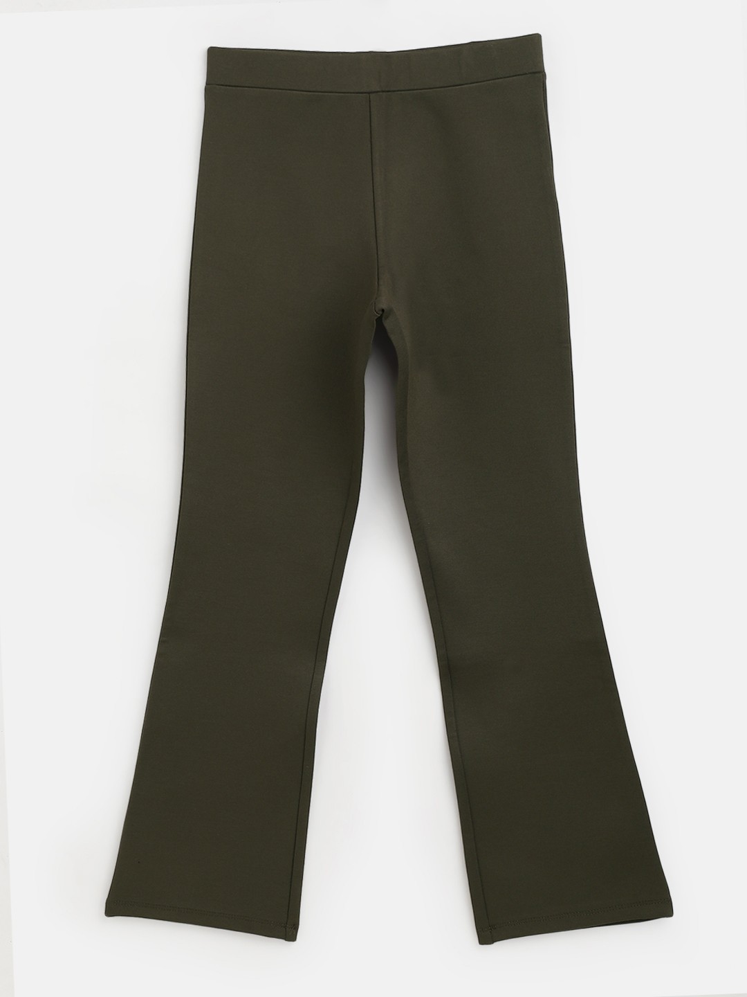 

Noh Voh - SASSAFRAS Kids Girls Olive Green Bell Bottom Trousers