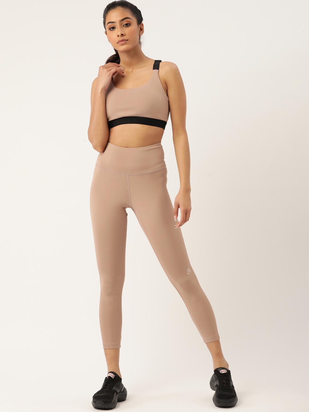 

KICA Women Beige High Support Buttery Soft Fabric Co-Ord Set