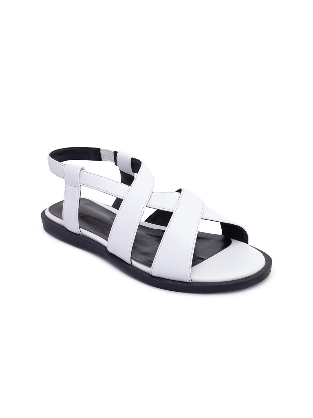 

Sole To Soul Women White Gladiators Flats