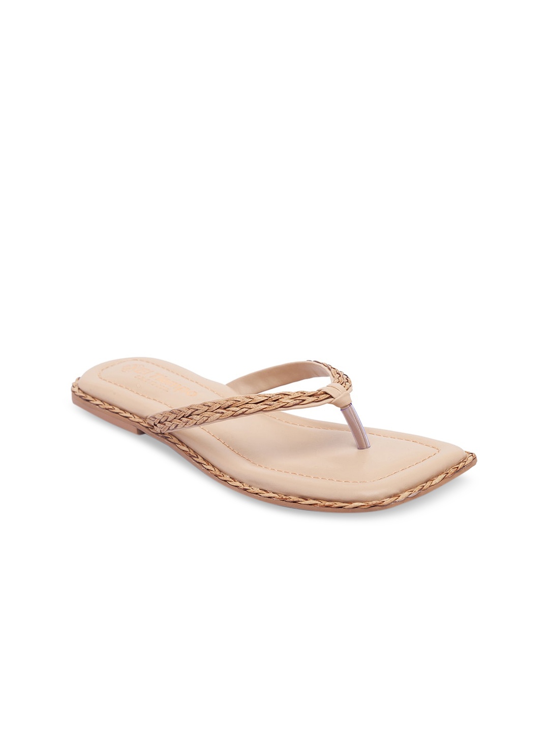 

Sole To Soul Women Beige Open Toe Flats