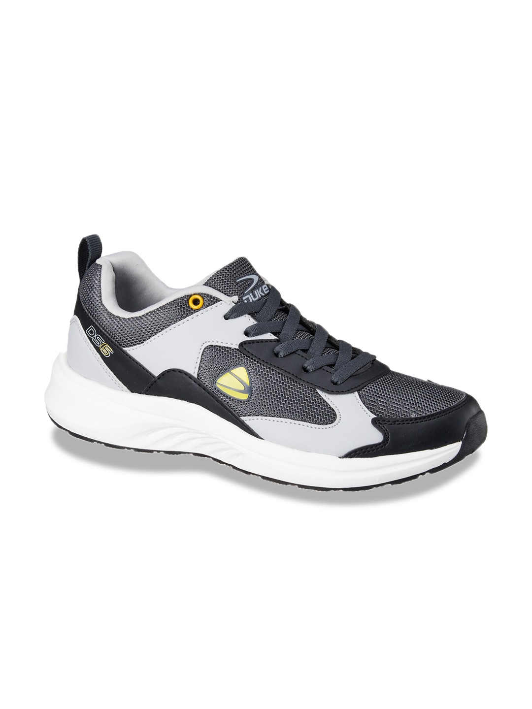 

Duke Men Black & Grey Mesh Running Shoes