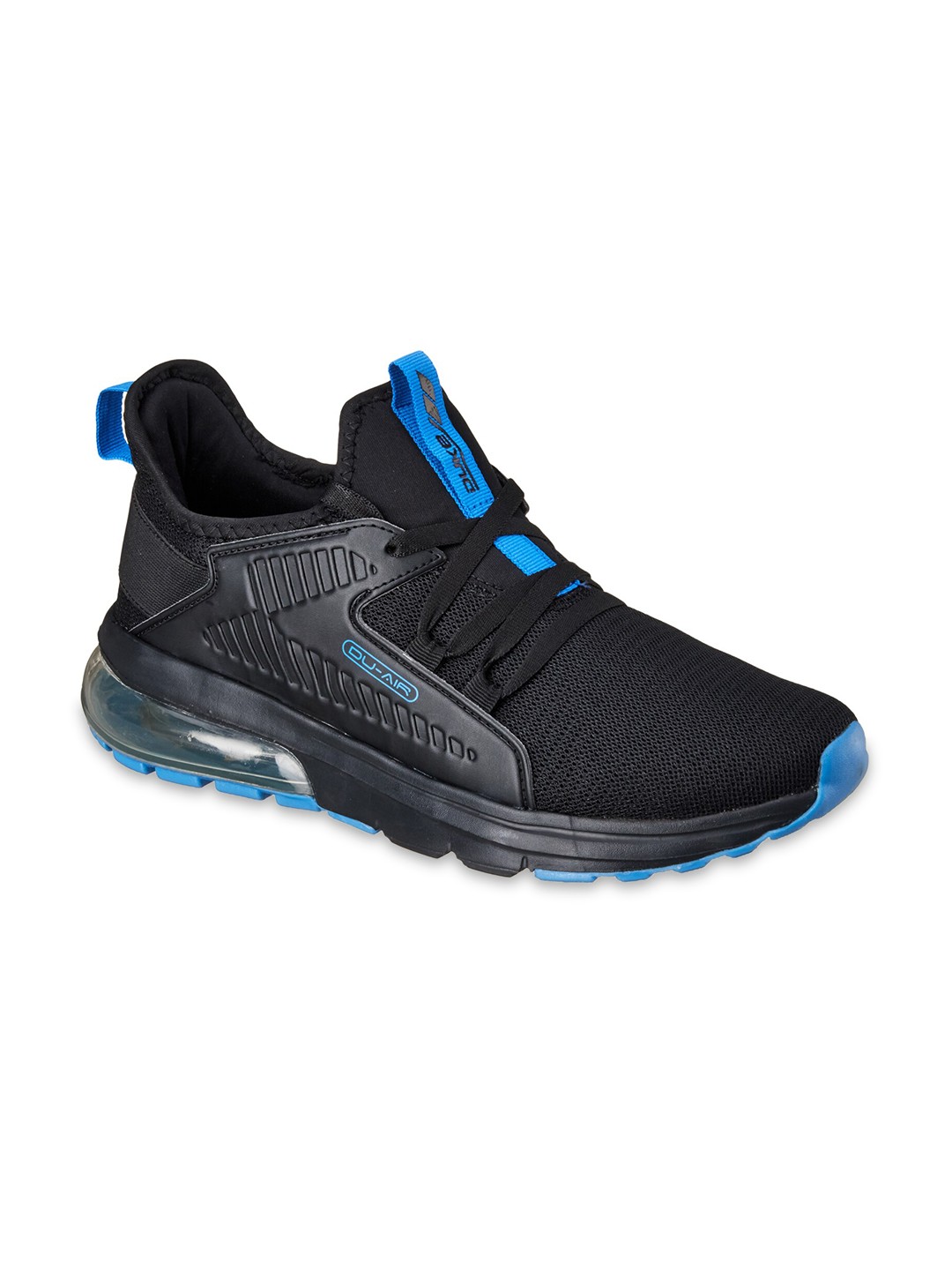 

Duke Men Black & Blue Mesh Running Shoes