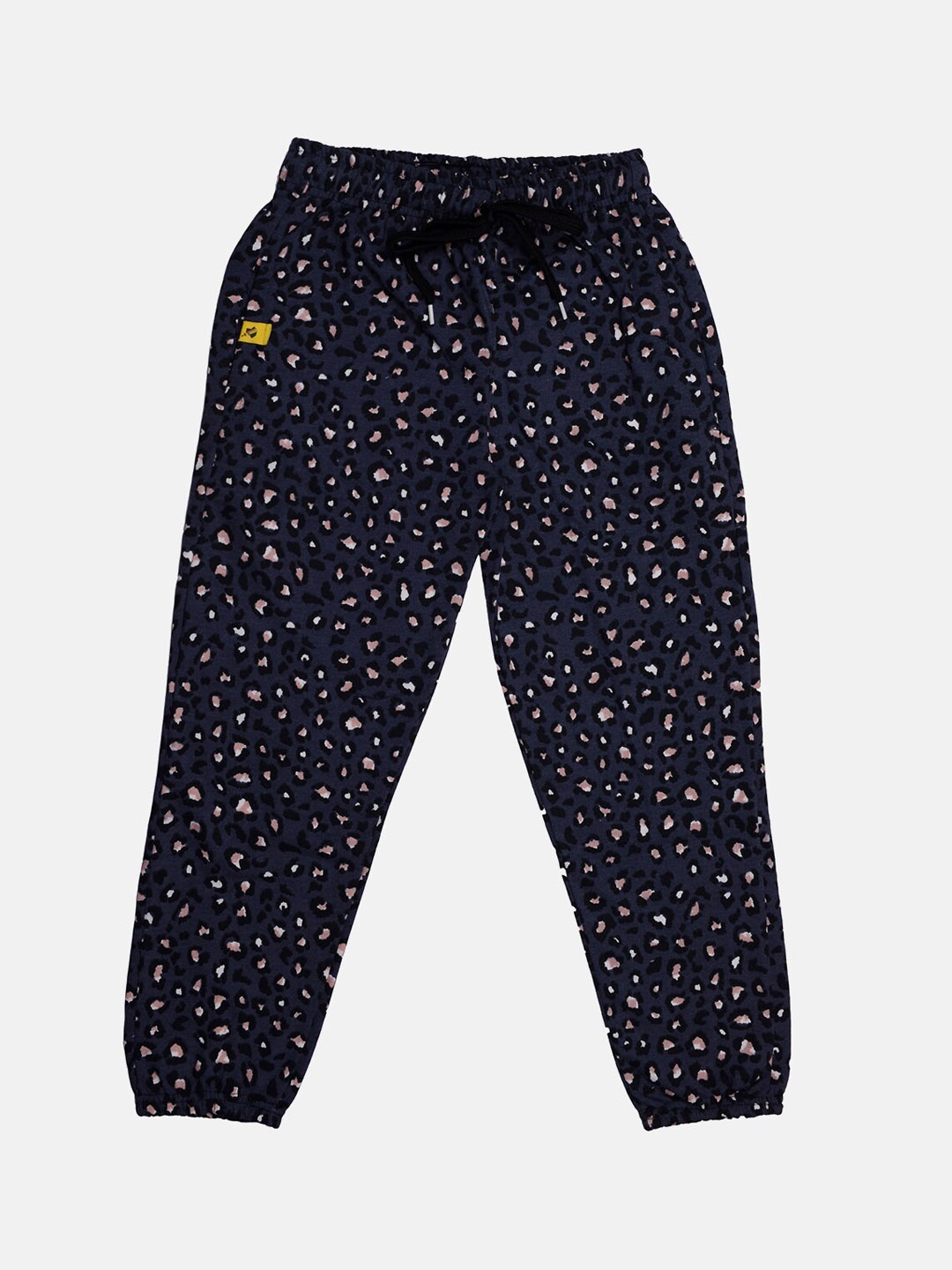 

TINY HUG Boys Charcoal & Black Printed Track Pants