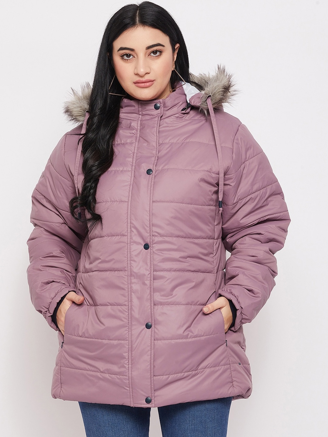 

Okane Women Pink Lightweight Longline Parka Jacket