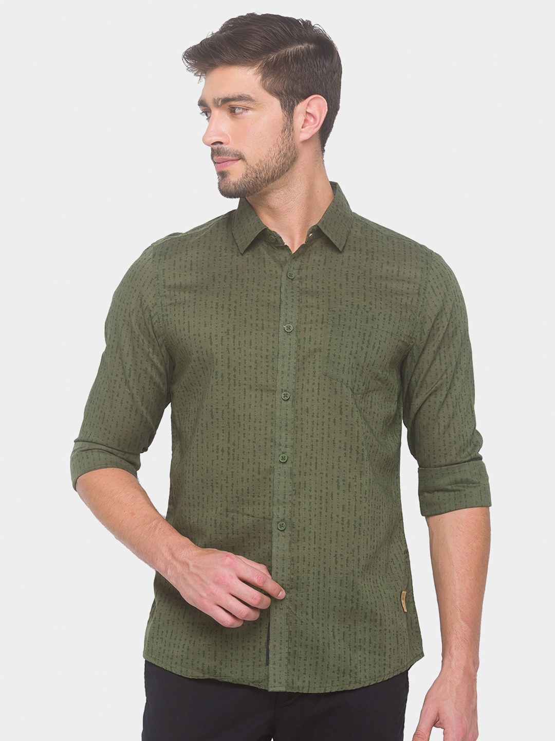 

Being Human Men Green Regular Fit Printed Casual Shirt