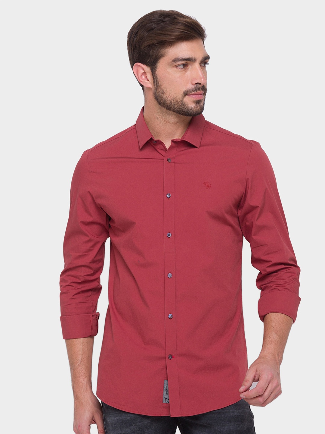 

Being Human Men Red Comfort Casual Shirt