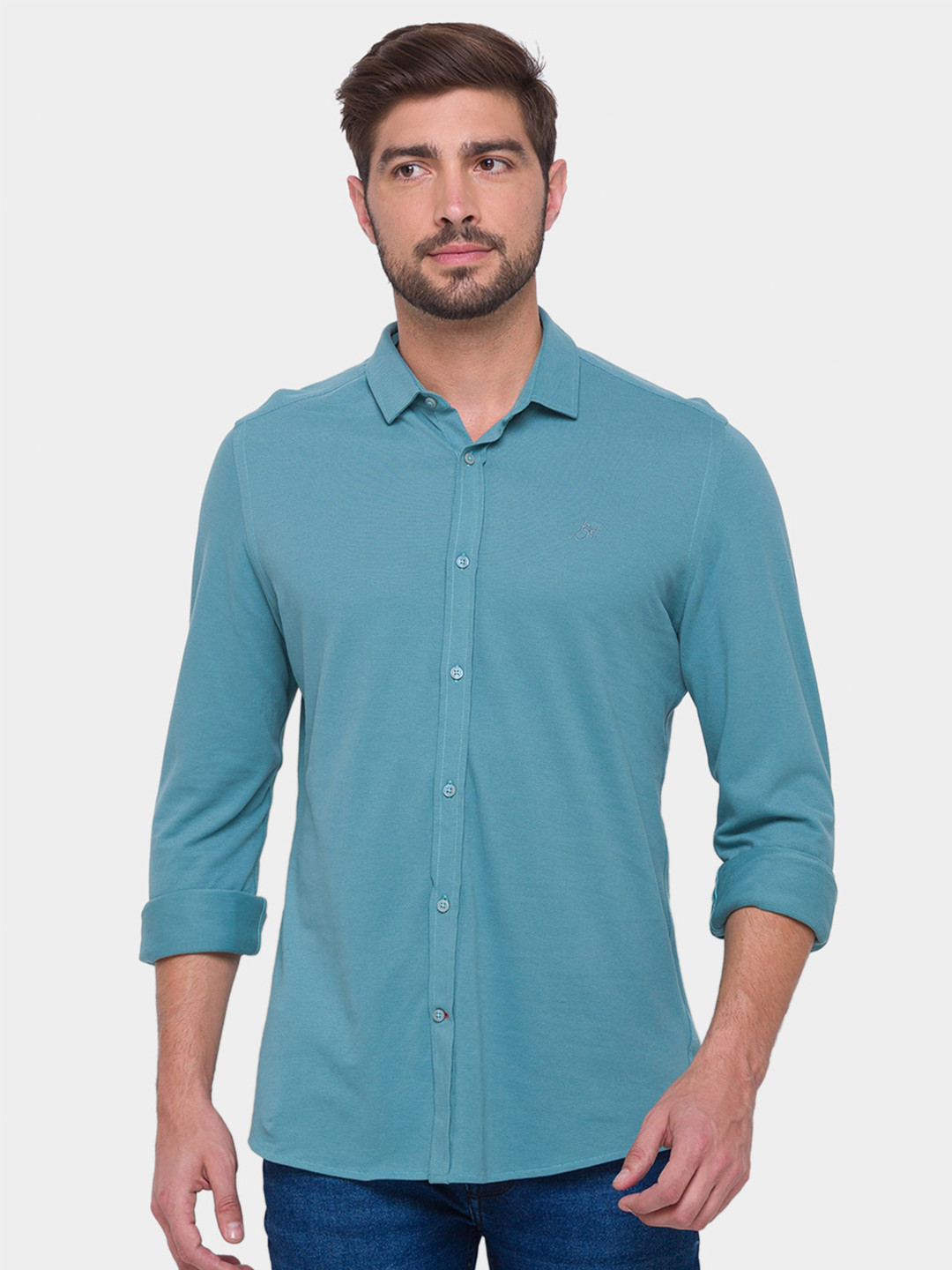 

Being Human Men Green Comfort Regular Fit Casual Shirt