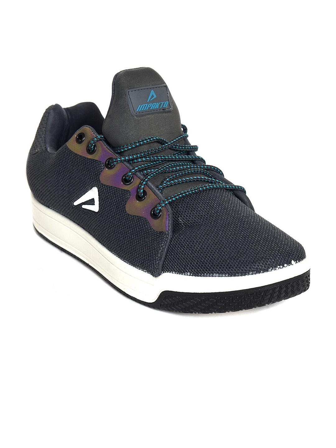 

IMPAKTO Men Grey Mesh Running Non-Marking Shoes