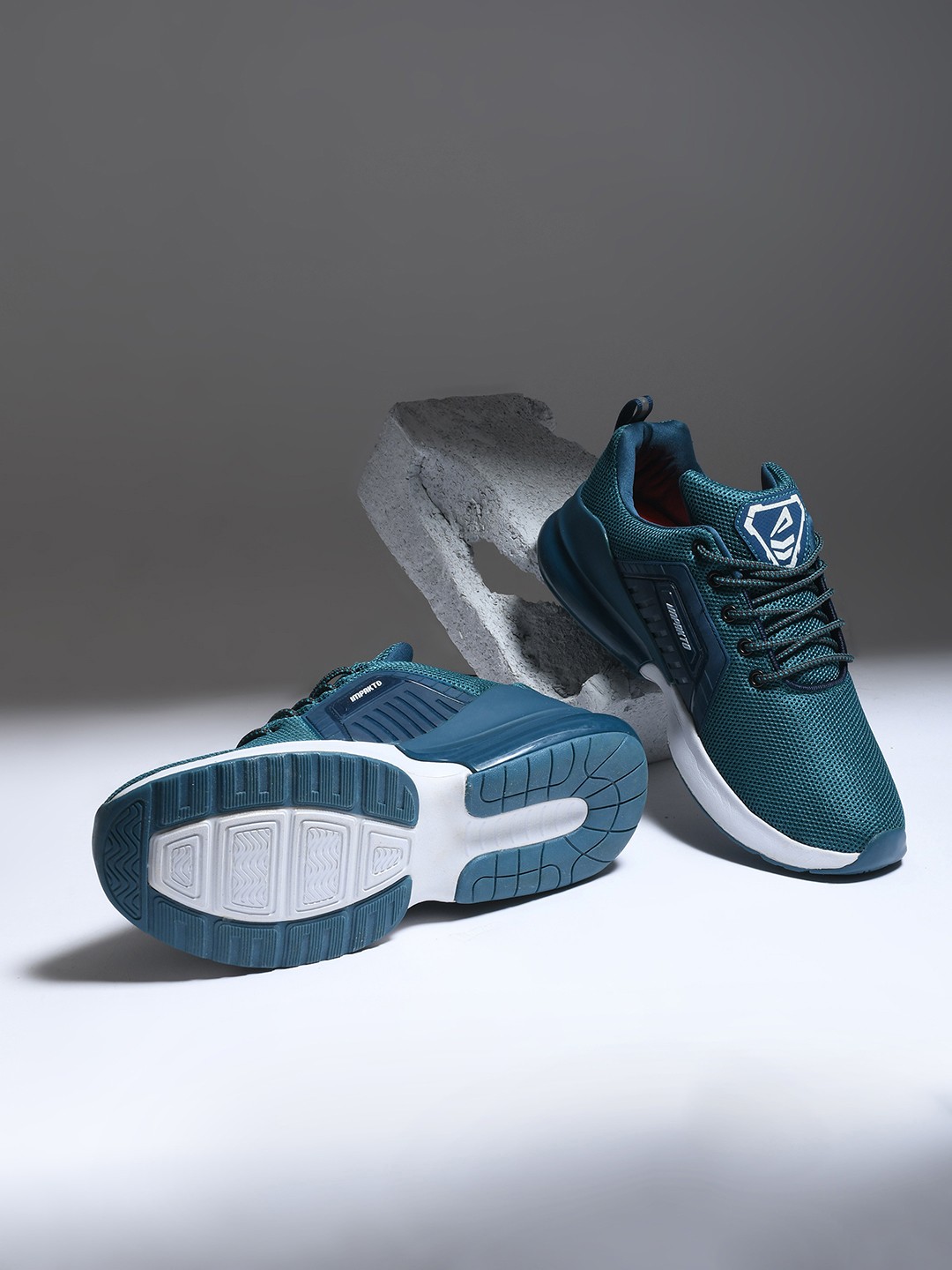 

IMPAKTO Men Mesh Running Shoes, Sea green