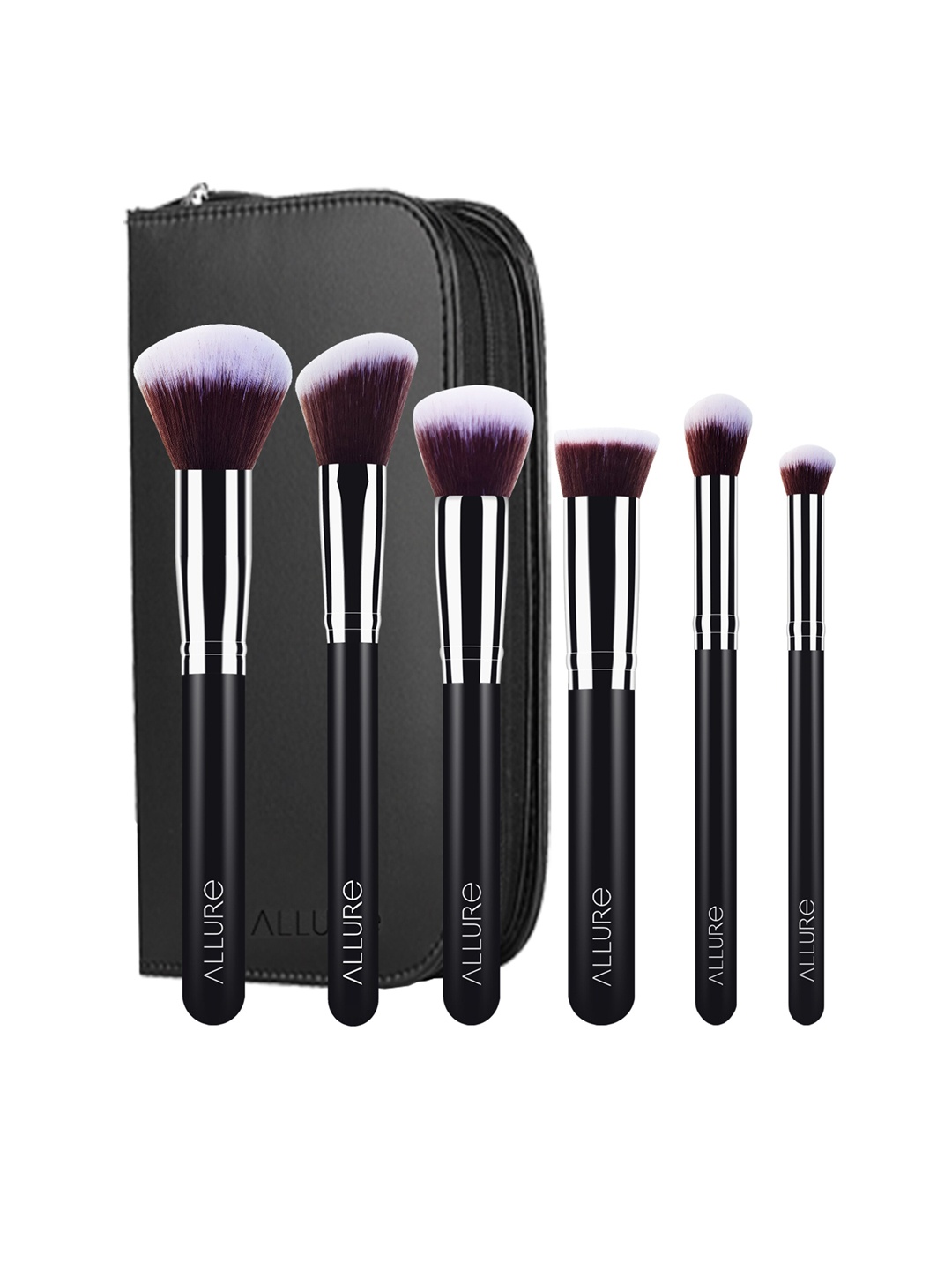 

ALLURE SSKF-06 Set of 6 Makeup Brushes - Black