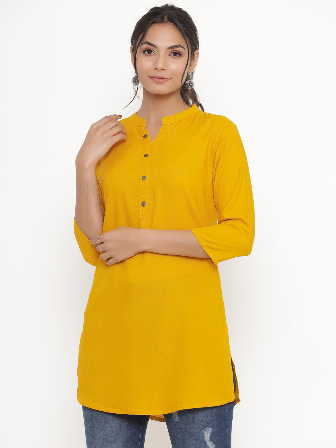 

DIVYANK Yellow Kurti