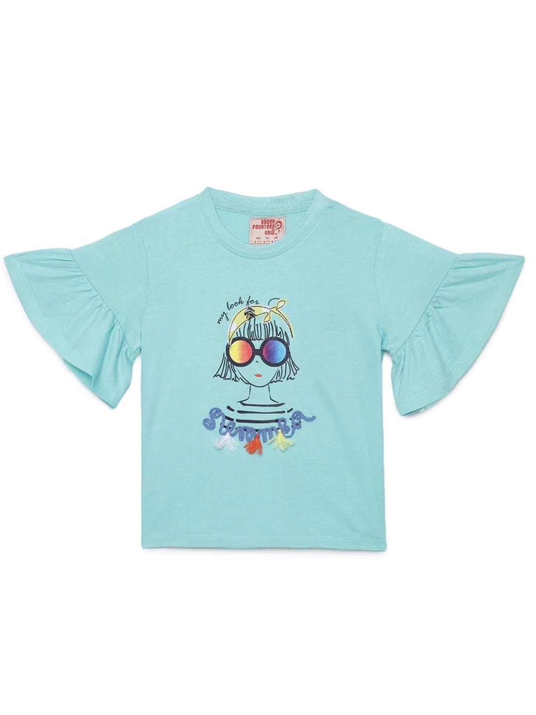 

UNDER FOURTEEN ONLY Blue Print Top